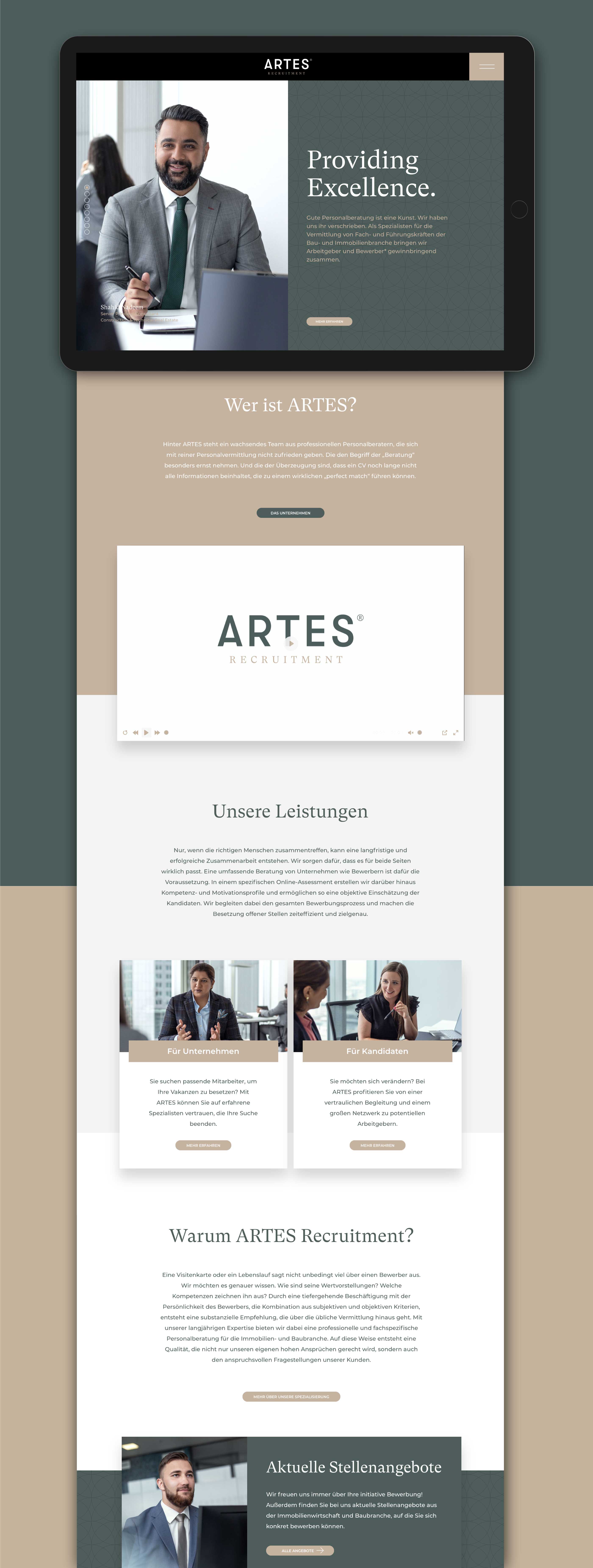 ARTES Recruitment Corporate Design, Corporate Design Agentur, Designagentur Frankfurt, Grafikdesign, Logodesign, Branding, Webdesign