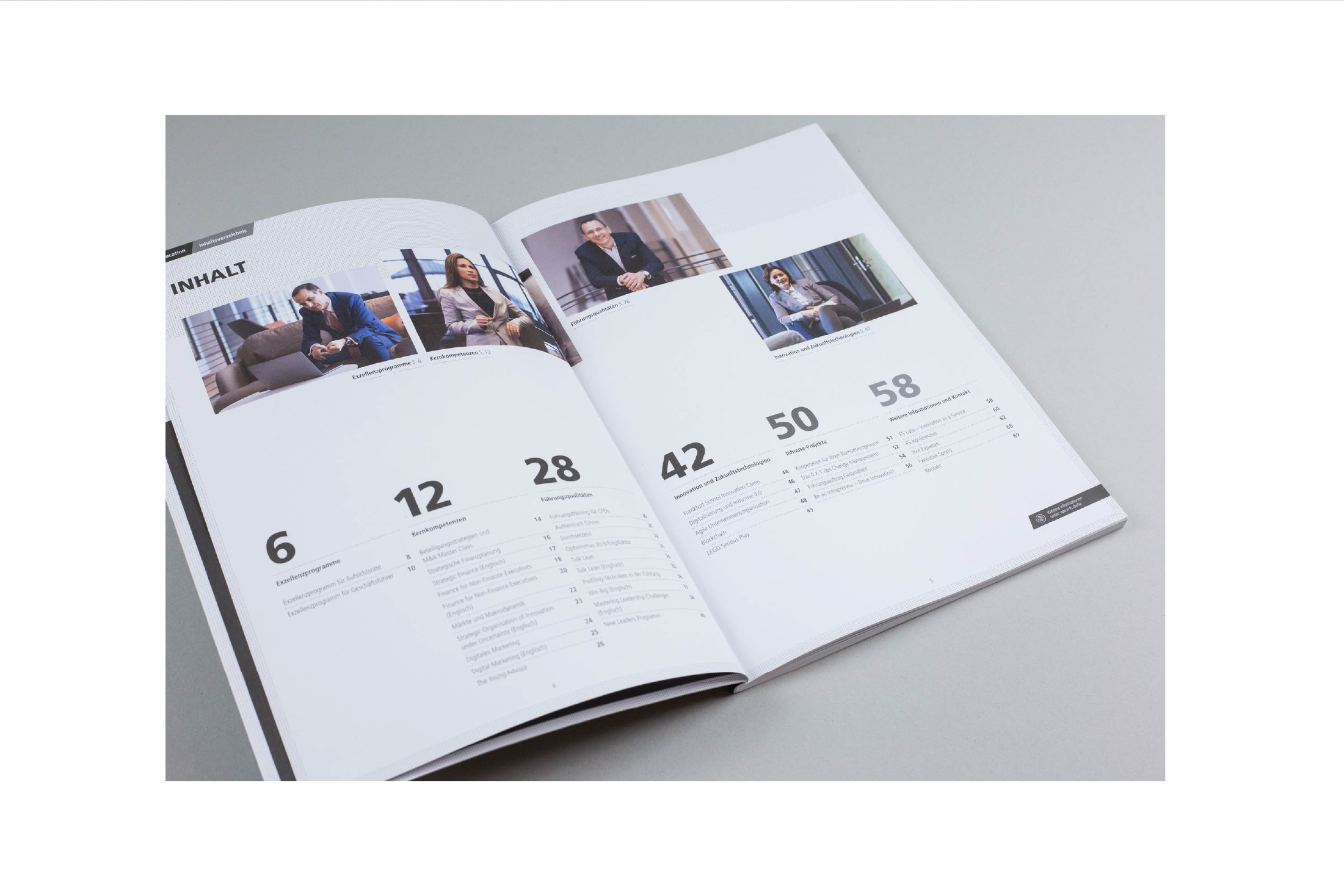 Frankfurt School, Professional & Excecutive Education, Corporate Design, Kataloge, Print Design