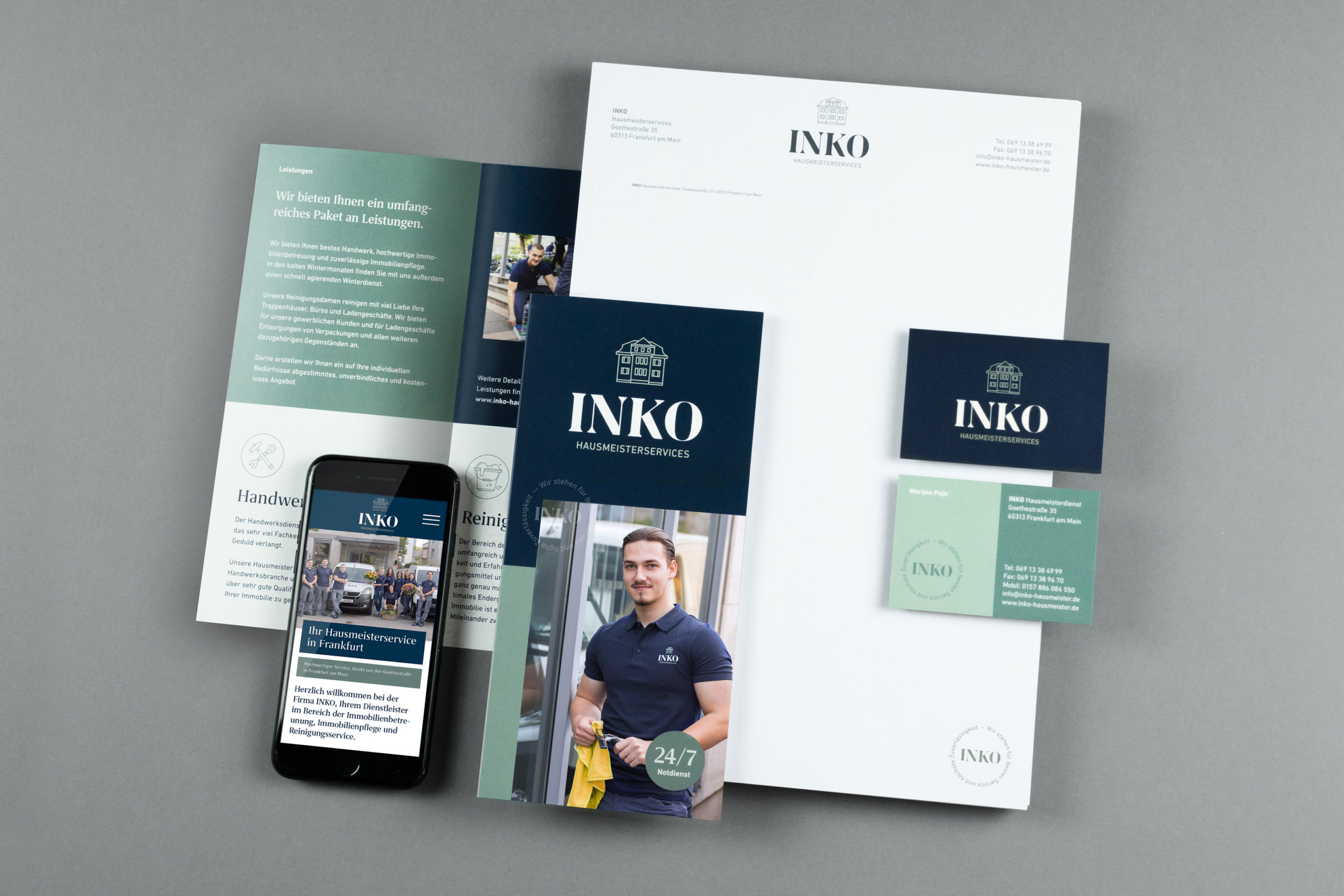 INKO Hausmeister Frankfurt Corporate Design Agentur, Designagentur Frankfurt, Grafikdesign, Branding, Brand Design