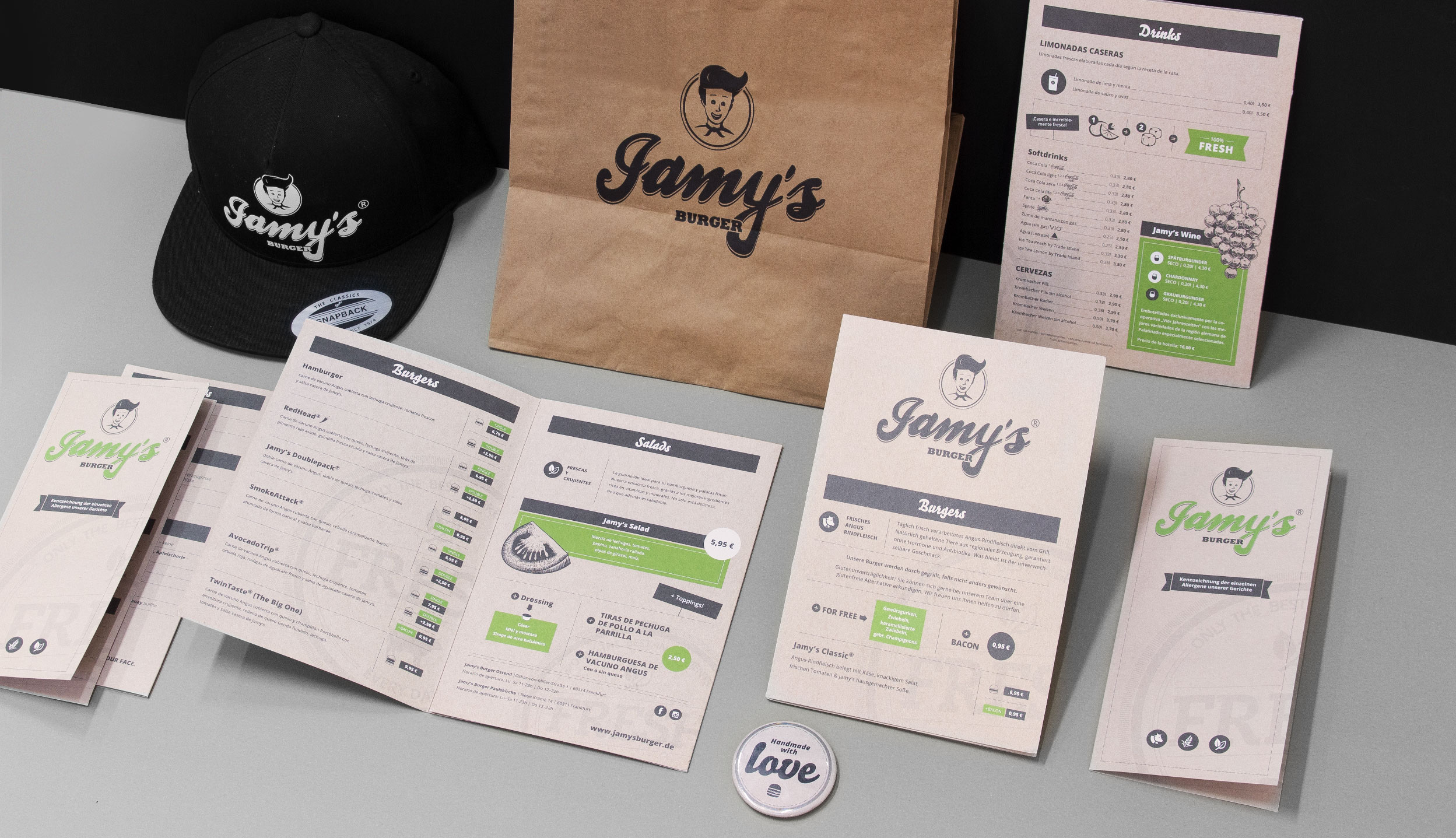 Jamy's Burger Logo, Corporate Design, Brand Design, Branding, Grafikdesign