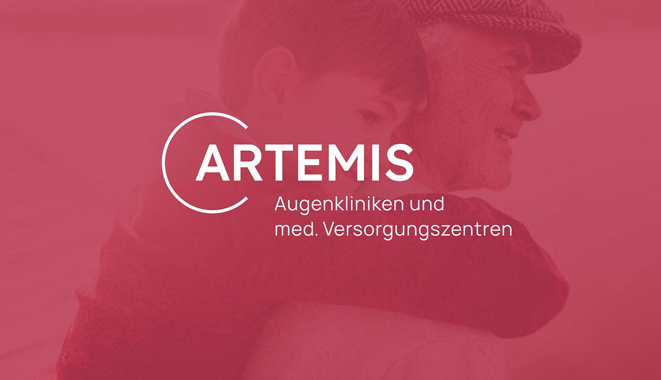 ARTEMIS Augenkliniken Corporate Design, Corporate Design Agentur, Designagentur Frankfurt, Grafikdesign, Logodesign, Branding, Webdesign