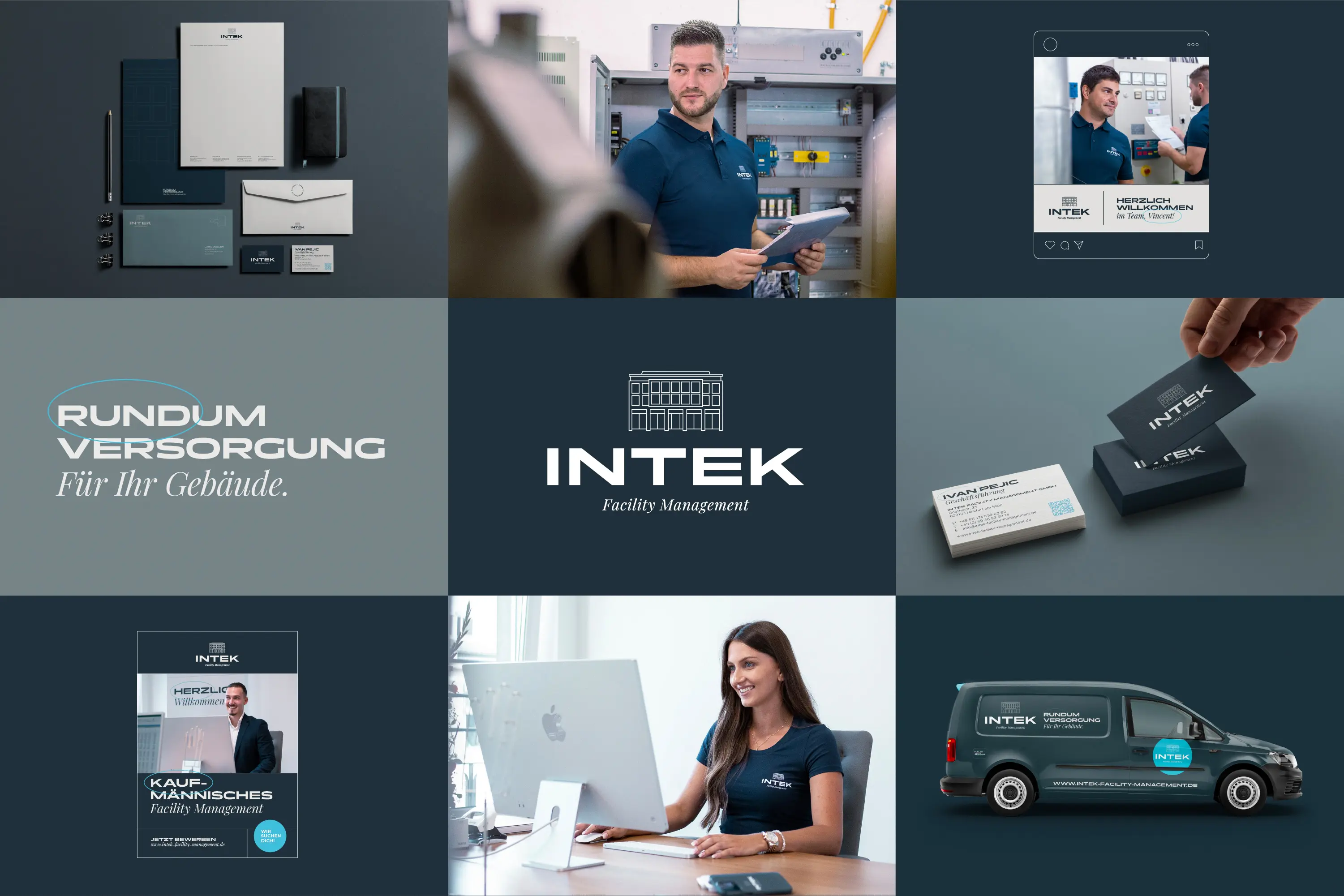 INTEK Facility Management, Corporate Design Agentur, Designagentur Frankfurt, Grafikdesign, Branding, Brand Design