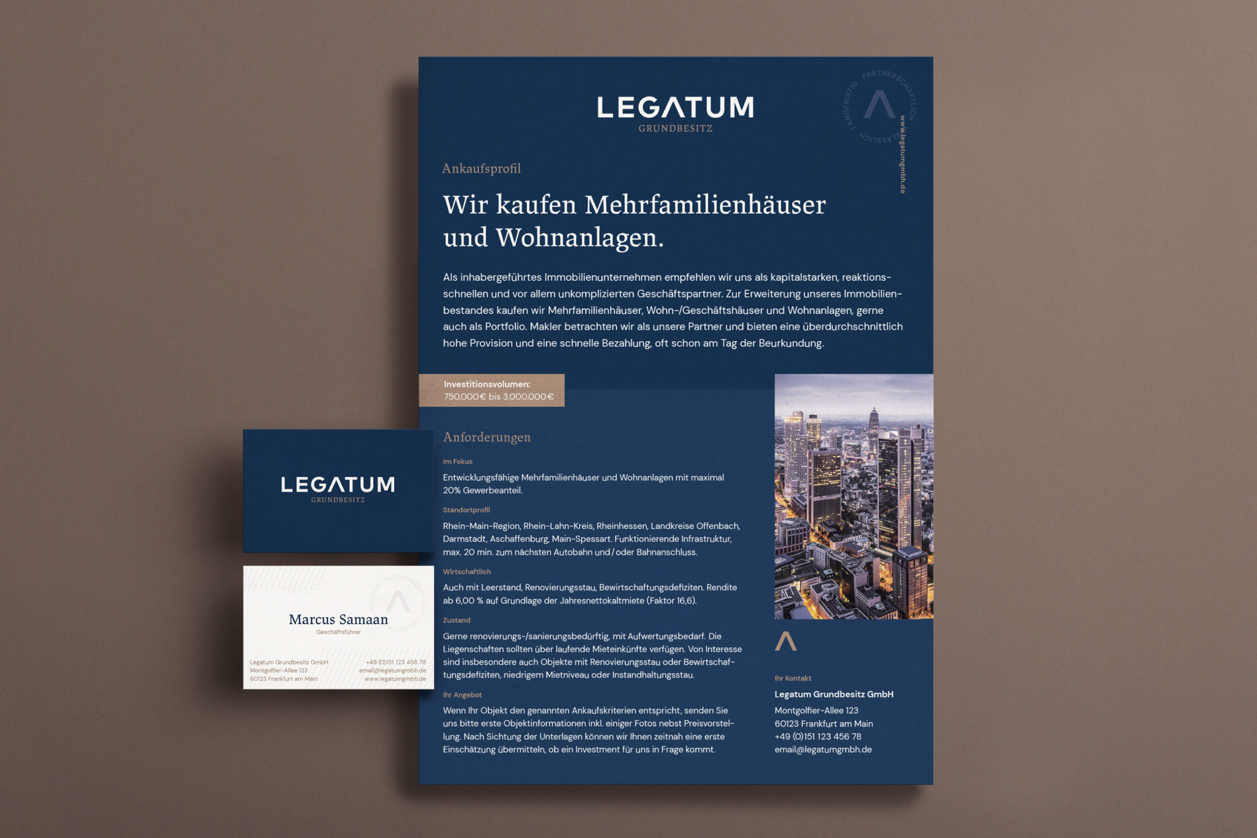 Legatum Logo & Corporate Design, Corporate Design Agentur, Designagentur Frankfurt, Grafikdesign, Logodesign, Branding, Website