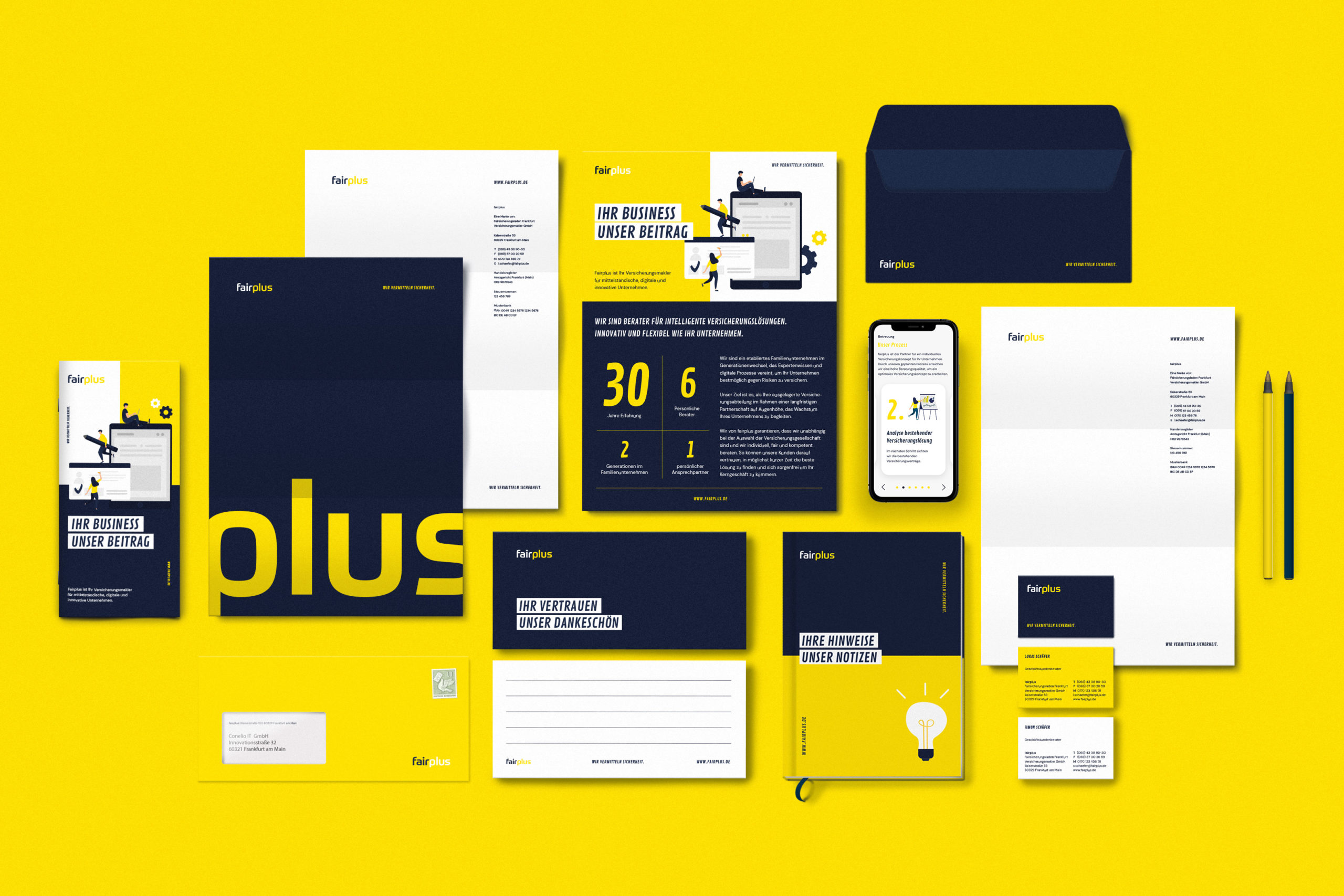 fairplus Logo & Corporate Design, UX/UI, Interface Design, Corporate Design Agentur, Designagentur Frankfurt, Grafikdesign, Logodesign, Branding