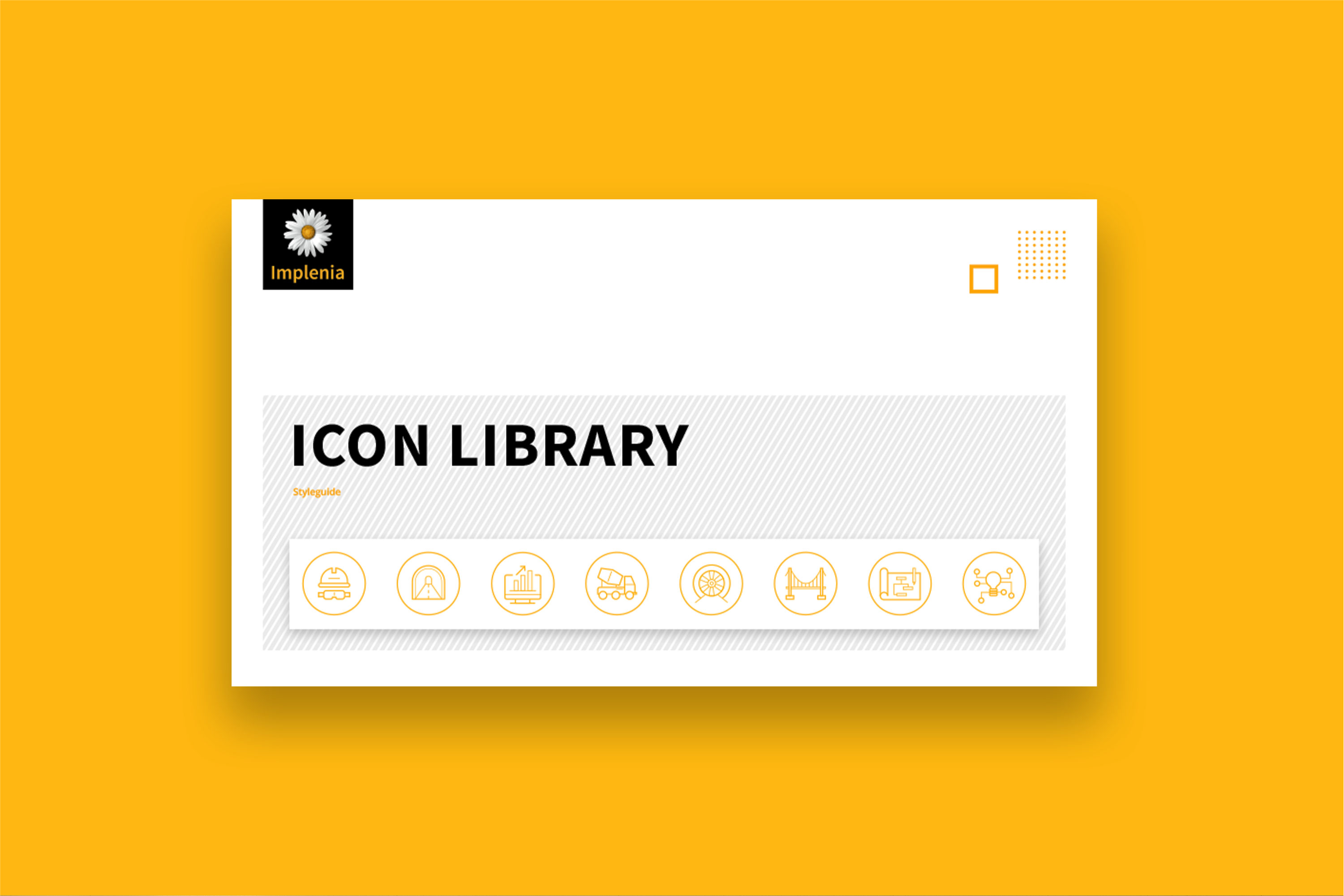 Implenia Icon Bibliothek, Icon Set, Corporate Design Agentur, Designagentur Frankfurt, Grafikdesign, Branding, Brand Design