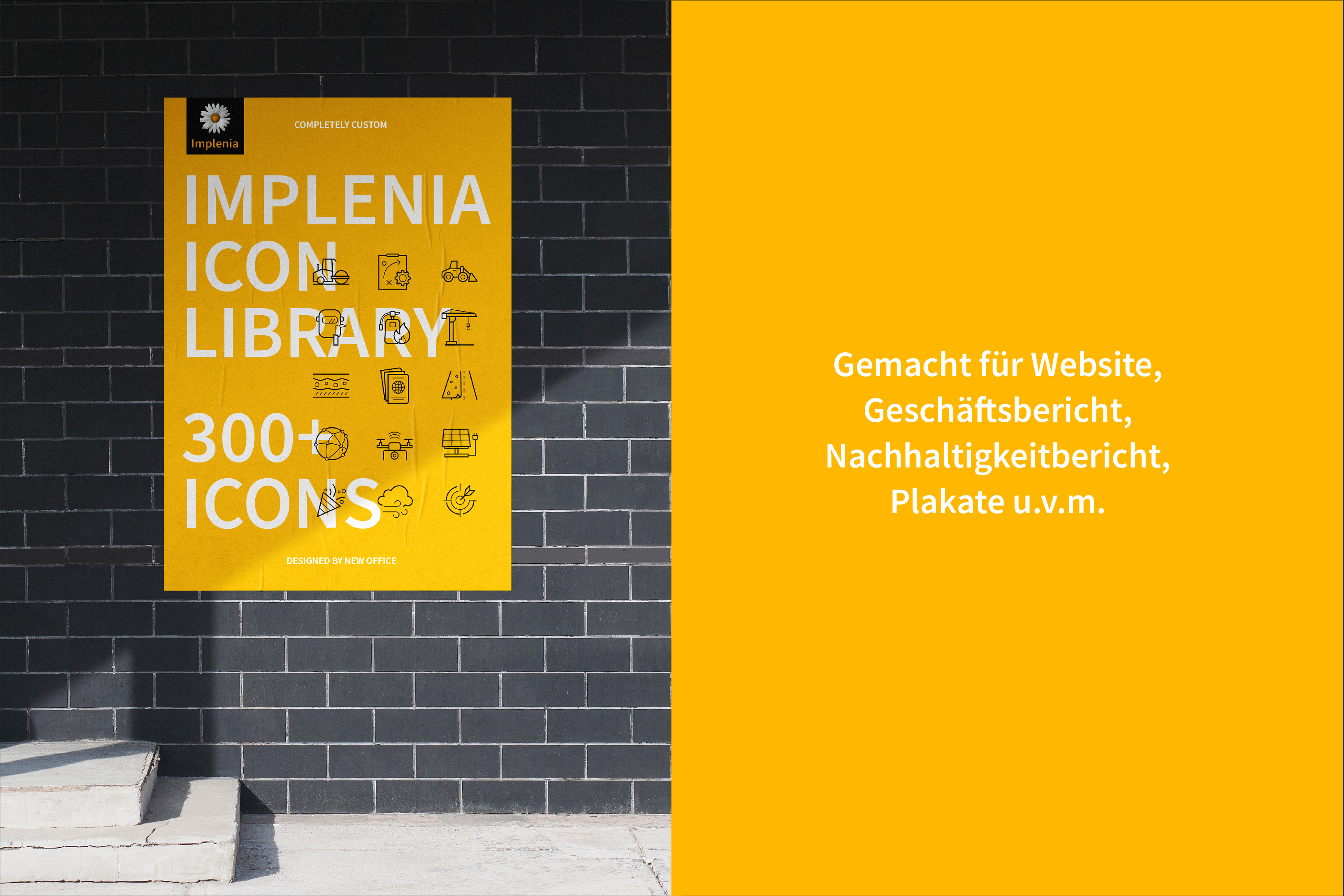 Implenia Icon Bibliothek, Icon Set, Corporate Design Agentur, Designagentur Frankfurt, Grafikdesign, Branding, Brand Design