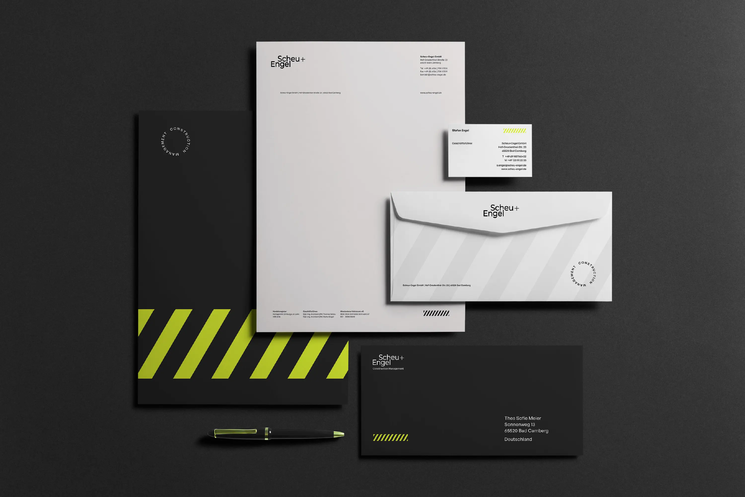 Scheu+Engel, Scheu und Engel, Construction Management, Corporate Design Agentur, Designagentur Frankfurt, Grafikdesign, Branding, Brand Design