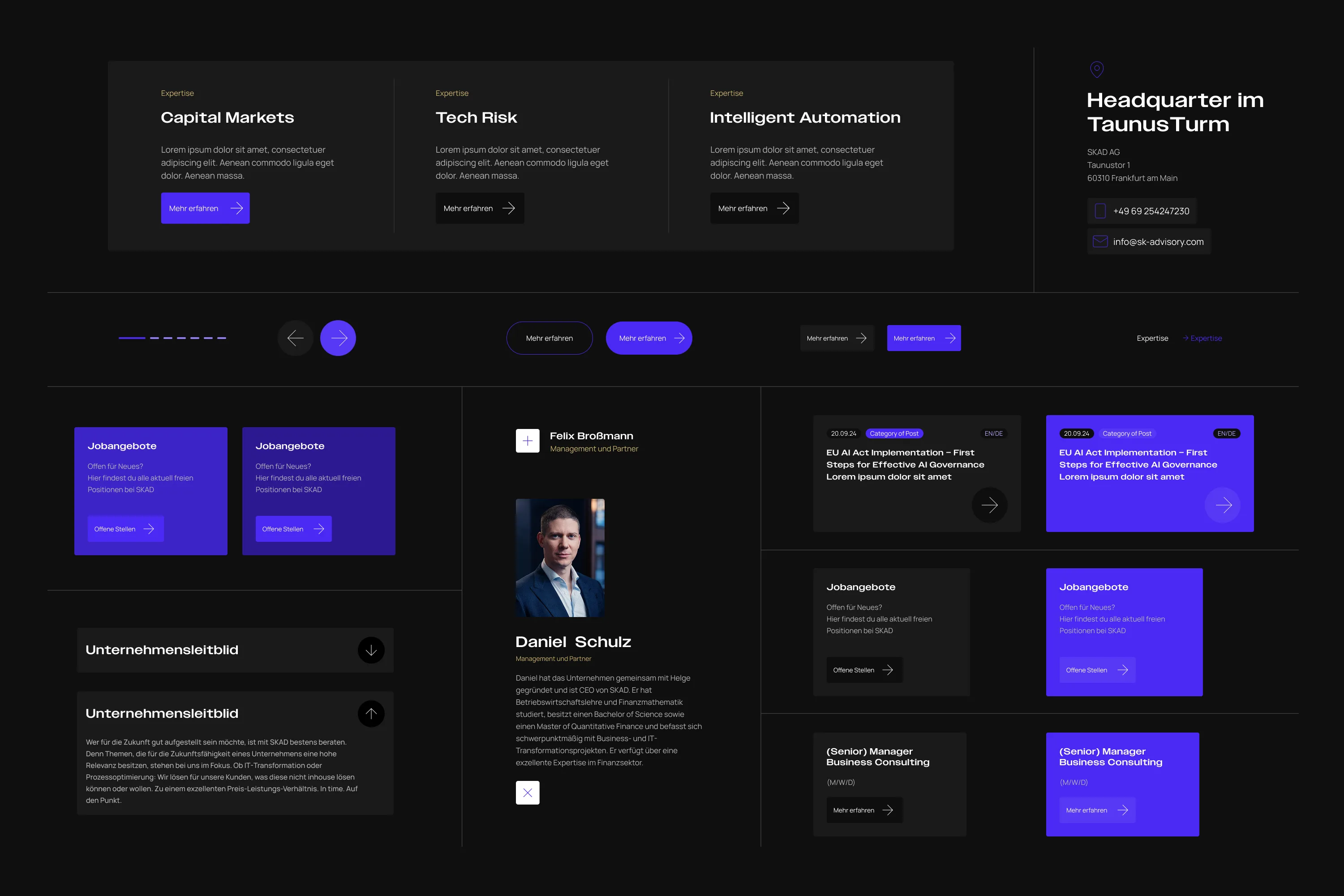 SKAD, sk advisory, SKAD AG, Corporate Design, Design Agentur, Frankfurt, Brand Design, Branding, Grafikdesign, new office