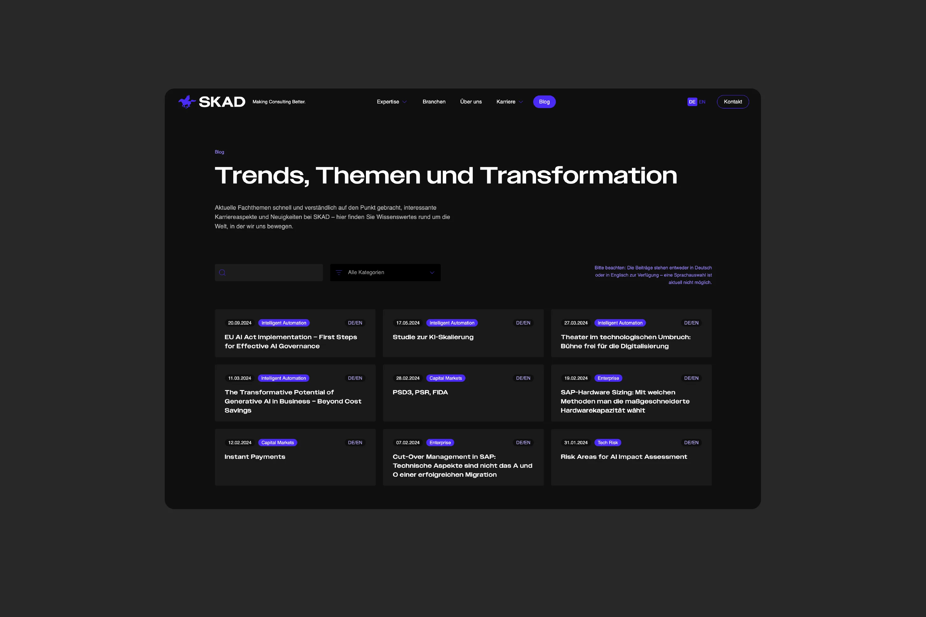 SKAD, sk advisory, SKAD AG, Corporate Design, Design Agentur, Frankfurt, Brand Design, Branding, Grafikdesign, new office